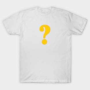 Question Mark ? Emoji in Yellow T-Shirt